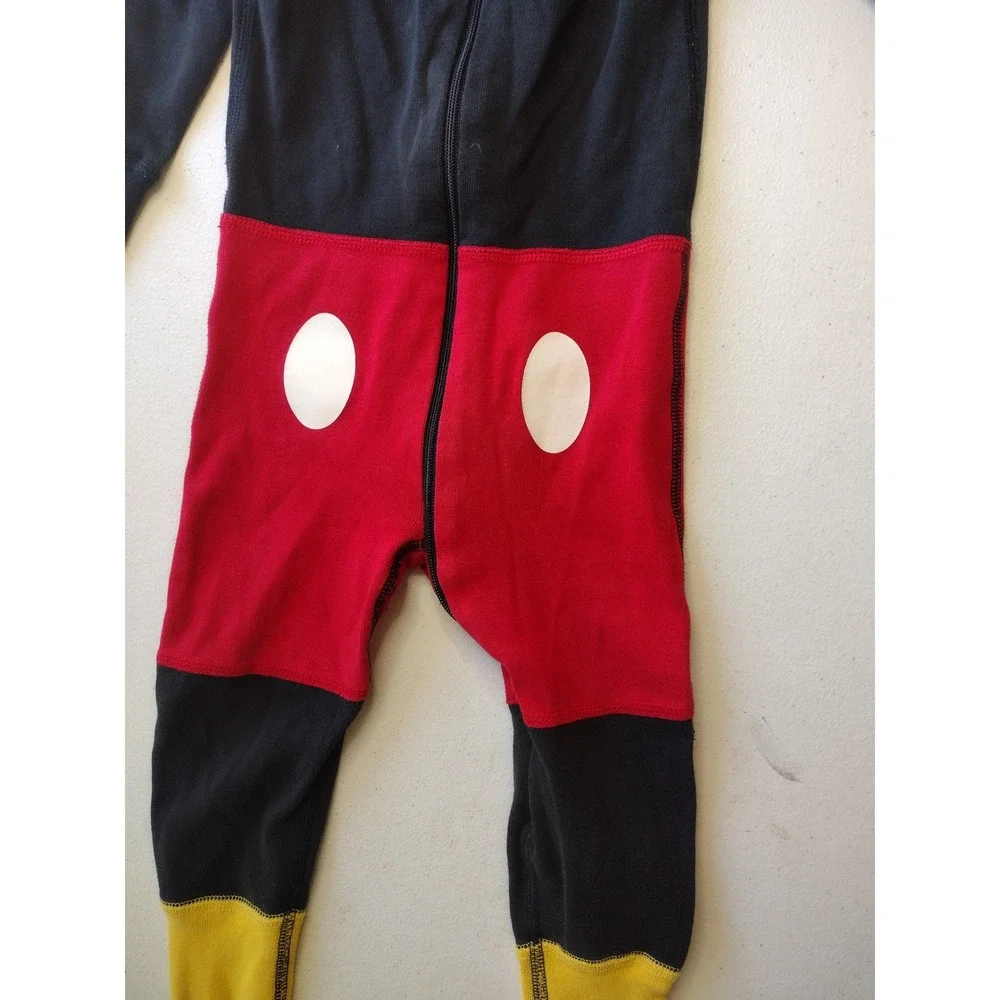 Hanna‎ Andersson Disney Mickey Mouse Organic Cotton Zip Sleeper Pajamas 18-24M